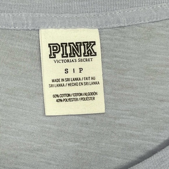 PINK Victoria's Secret Long Sleeve Raglan Tee Shirt Lavender SZ Small - Picture 4 of 4